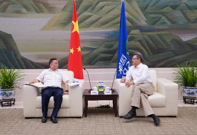 中國(guó)能建黨委書(shū)記、董事長(zhǎng)宋海良拜會(huì)國(guó)家電投董事長(zhǎng)錢(qián)智民