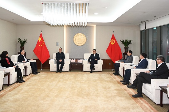 舒印彪、鄧建玲會見華北電力大學(xué)校長楊勇平