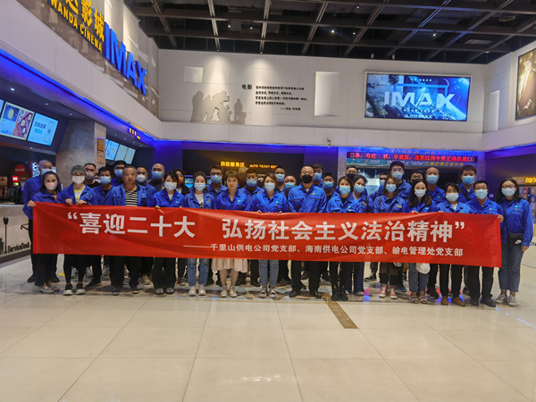 烏海供電公司多家黨支部聯(lián)合開展“喜迎二十大，弘揚社會主義法治精神”主題觀影活動