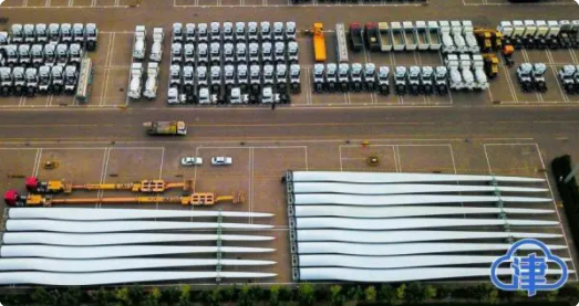 天津造“風(fēng)電翅膀”出?！斑h(yuǎn)征”