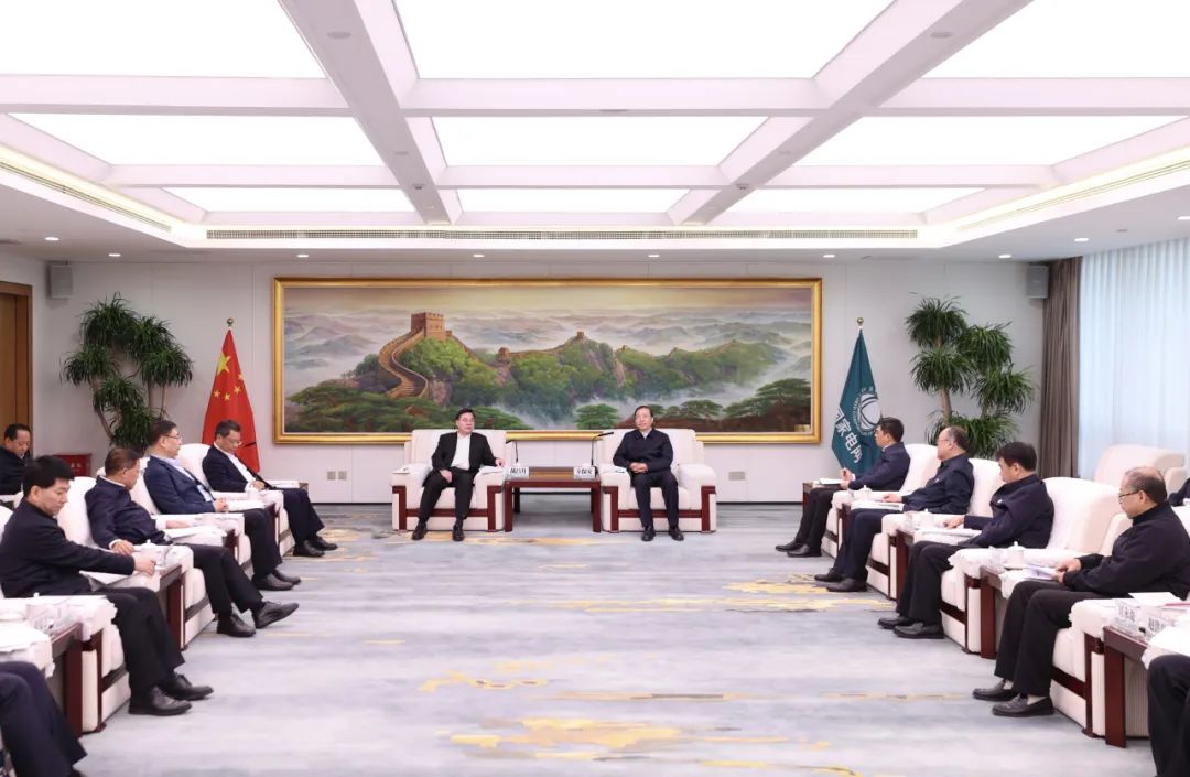 國家電網(wǎng)公司董事長辛保安與甘肅省委書記胡昌升、省長任振鶴會談