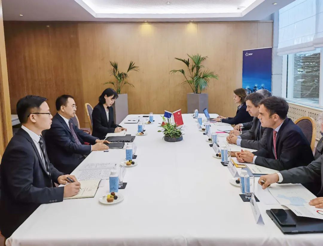 大唐集團(tuán)董事長(zhǎng)鄒磊與法電集團(tuán)、道達(dá)爾集團(tuán)董事長(zhǎng)會(huì)談