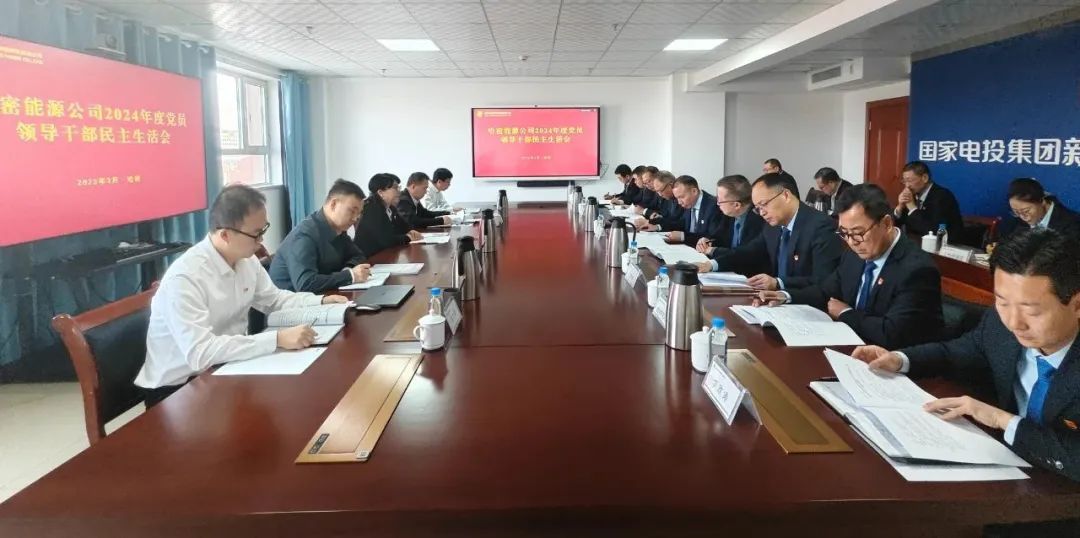 國(guó)家電投新疆公司黨委副書記張瑋參加指導(dǎo)哈密能源公司2024年度黨員領(lǐng)導(dǎo)干部民主生活會(huì)